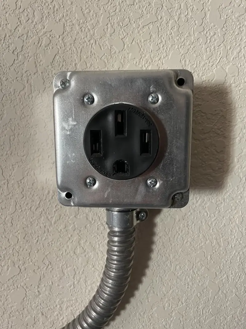 NEMA 14-50 outlet installed for Electrical Panel Upgrade in Spencer